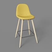 nilson yellow semi-bar stool