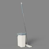 mop with wringer and bucket cleanup, 7 l smart solutions
