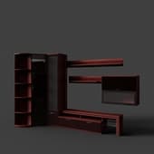 rimini corner red-brown living room set with tv space (9), 217.8 cm