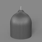 decorative candle in dark green color from the edge collection, tkano