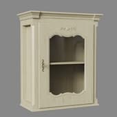 single-door hinged cabinet with glass in classic style