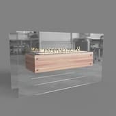 kronco oak glass outdoor bio fireplace