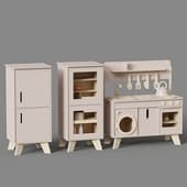kitchen with refrigerator for children three raccoons 2