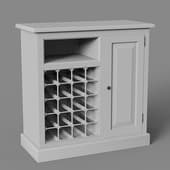 single-door wine cabinet in classic style