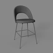 mahalia semi-bar stool dark grey