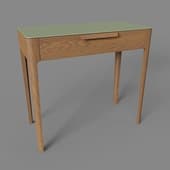 console piega 1 drawer oak chestnut matt