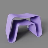 functional stand, console, buba lavender stool