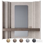 console with mirror