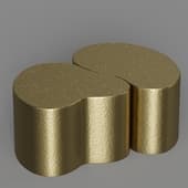 coffee table grannis, gold, bergenson bjorn