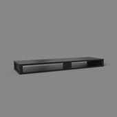 low, large shelf, art. 373, 1400x130h390, black