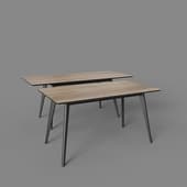 ufo jupiter rectangular table, sliding, veneer, 800x1400-1800