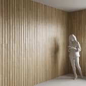 the wall is made of oak planks