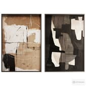 Vintage Abstract Art MA416 And Minimalist Geometric Art MG115
