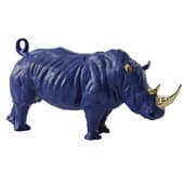 lladró rhino. the bold blue collection