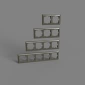 plastic frames for sockets and switches werkel fiore gray-brown