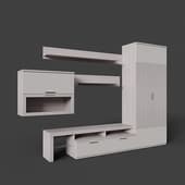 rimini white living room set with tv seat (3), 217.8 cm