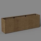 rattan planter black wenge