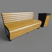 bench wedge and urn long