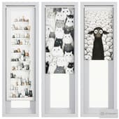 set of roller blinds for children's room