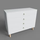 POLLY DRESSER WHITE