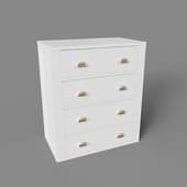 chest of drawers with 4 drawers, art. 325, 730x815nx390, white