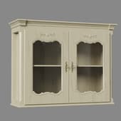 two-door hinged cabinet with glass in classic style