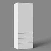 two-door cabinet with tokko drawers