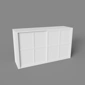 large cabinet with double sliding doors, art. 621, 1400x815nx390, white