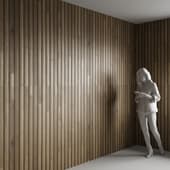 wall cladding with oak planks