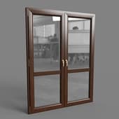 metal-plastic double-leaf door classic