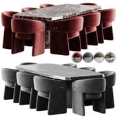 Dining chair SHELBOURNE and KUMO table by Frigerio