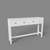 small double shelf with drawer, art. 617+661, 1400x204nx310, white