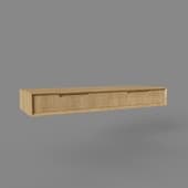 hanging console velvet 2 drawers brushed nutmeg oak