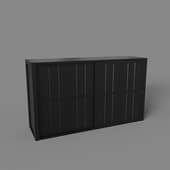 large cabinet with double sliding doors, art. 621, 1400x815nx390, black