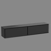 hinged two-door horizontal cabinet glass (glass) 2