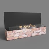 outdoor bio fireplace loft floor