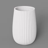 white vase from the edge collection, 20 cm tkano
