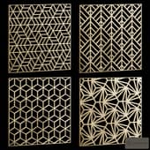 set of square decorative panels 21