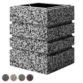 outdoor concrete trash cans . the second set .