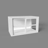 large low cabinet with led backlight, art. 330 led, 700x407nx390, white