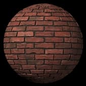 Bricks Red Worn Dark Mortar