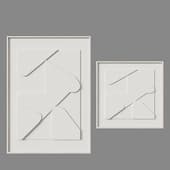 decorative panel with 3d minimalism triangle bergenson bjrorn effect