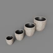 кашпо effectory wood bowl pot light oak wgr