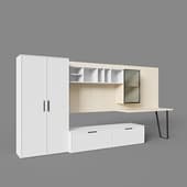 set with tv section and rimini table white (2)