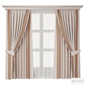 curtains for the nursery with edging and pompoms 043