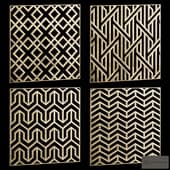 a set of 12 square decorative panels