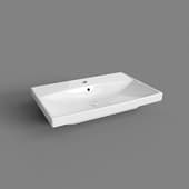 built-in sink city 70, 1 rel., white