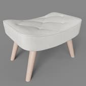 hygge ottoman, grey - natural