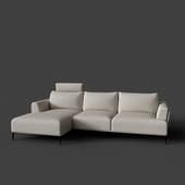 calgary sofa light grey corner left