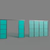 suspended doors + stationary